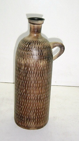 Manufacturers Exporters and Wholesale Suppliers of Iron Bottle W Hammered Dia 11.5X 35 CM Moradabad Uttar Pradesh
